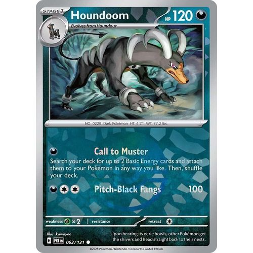 Houndoom (Poke Ball Pattern) (063/131) [SV: Prismatic Evolutions] - PokéBox Australia
