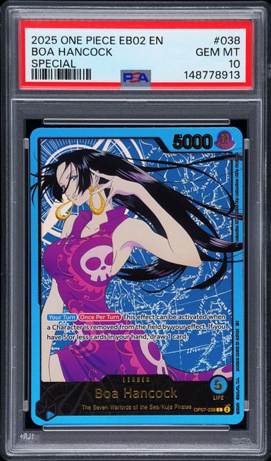 PSA GEM MT 10 - BOA HANCOCK SPECIAL 2025 ONE PIECE EB02-EXTRA BOOSTER -ANIME 25TH COLLECTION- - PokéBox Australia