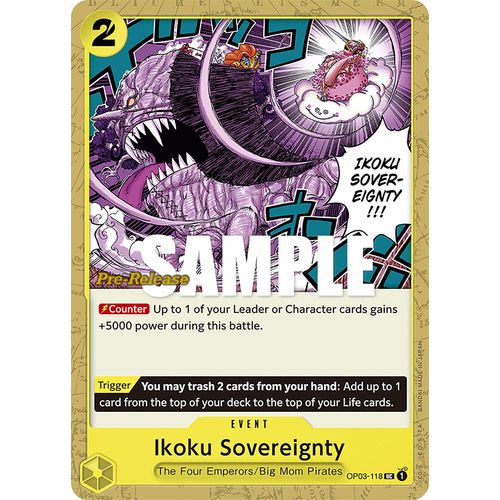 Ikoku Sovereignty (OP03 - 118) [Pillars of Strength Pre - Release Cards] - PokéBox Australia