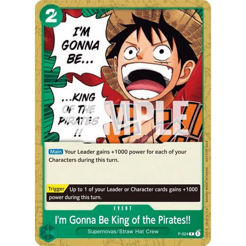 I'm Gonna Be King of the Pirates!! (P - 024) [One Piece Promotion Cards] - PokéBox Australia