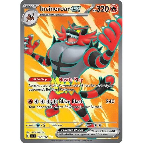 Incineroar ex (187/162) [SV05: Temporal Forces] - PokéBox Australia