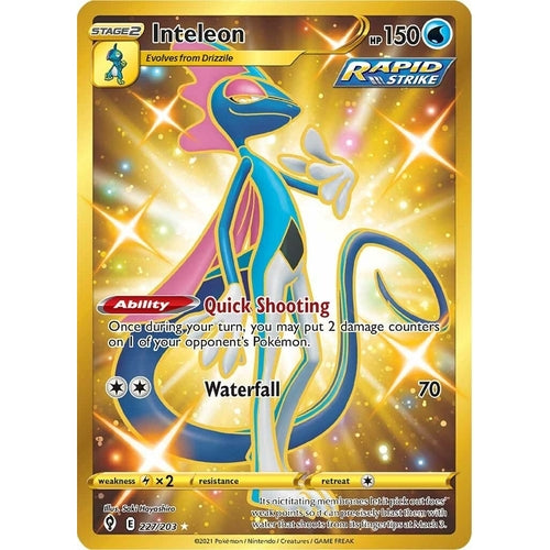 Inteleon (Secret) (227/203) (SWSH07: Evolving Skies) - PokéBox Australia