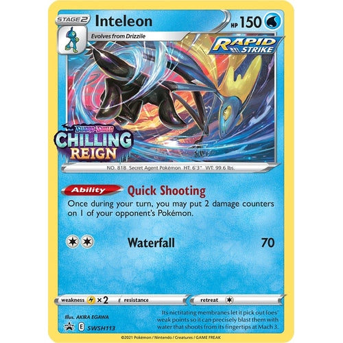 Inteleon - SWSH113 (Prerelease) (SWSH113) (SWSH: Sword & Shield Promo Cards) - PokéBox Australia