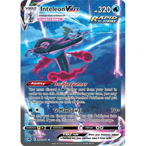 Inteleon VMAX (Alternate Art Secret) (266/264) (SWSH08: Fusion Strike) - PokéBox Australia