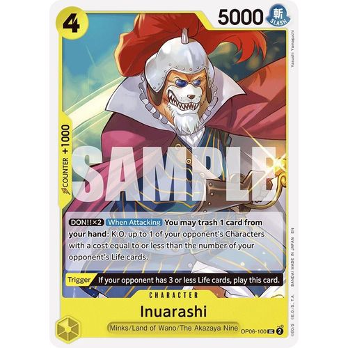 Inuarashi (Reprint) (OP06 - 100) [Starter Deck 28: GREEN/YELLOW Yamato] - PokéBox Australia