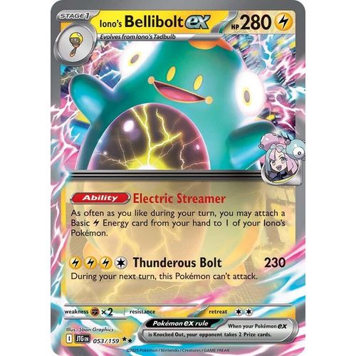 Iono's Bellibolt ex (053/159) (SV09: Journey Together) - PokéBox Australia