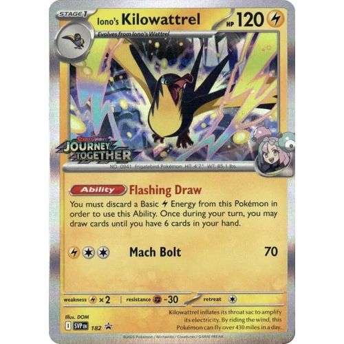 Iono's Kilowattrel - 182 (Prerelease) (182) (SV: Scarlet & Violet Promo Cards) - PokéBox Australia