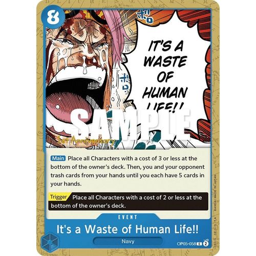 It's a Waste of Human Life!! (OP05 - 058) [Awakening of the New Era: 1st Anniversary Tournament Cards] - PokéBox Australia