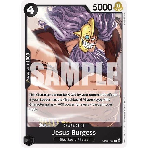 Jesus Burgess (Reprint) (OP09 - 086) [Starter Deck 27: BLACK Marshall.D.Teach] - PokéBox Australia
