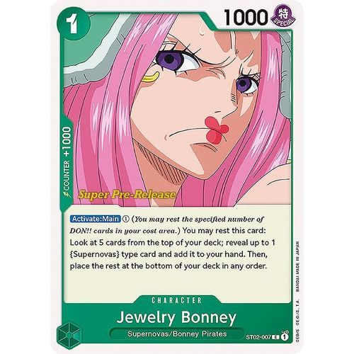Jewelry Bonney (ST02 - 007) [Super Pre - Release Starter Deck 2: Worst Generation] - PokéBox Australia