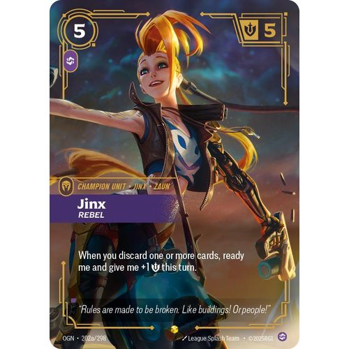 Jinx - Rebel (Alternate Art) (202a/298) (Origins) - PokéBox Australia
