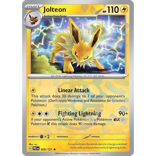Jolteon (Master Ball Pattern) (029/131) [SV: Prismatic Evolutions] - PokéBox Australia