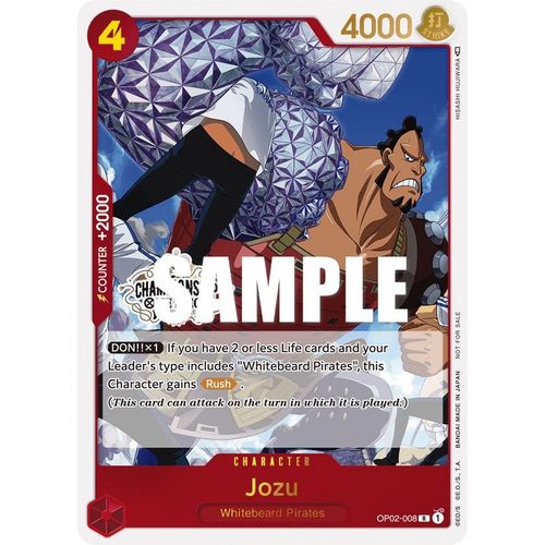 Jozu (Store Championship Participation Pack Vol. 2) (OP02 - 008) [One Piece Promotion Cards] - PokéBox Australia