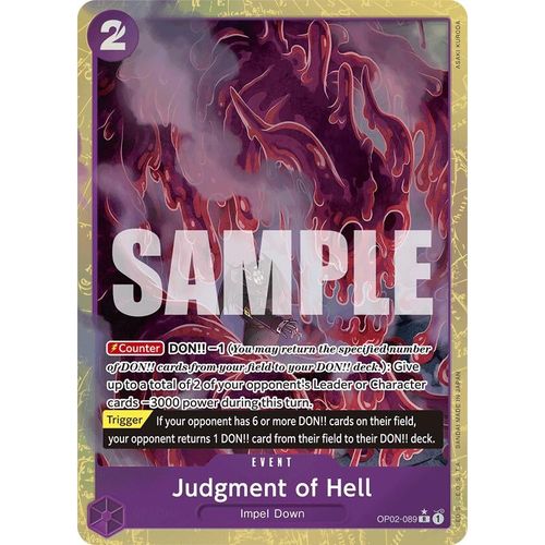 Judgment of Hell (Alternate Art) (OP02 - 089) [Premium Booster - The Best - ] - PokéBox Australia