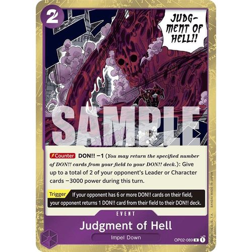 Judgment of Hell (Jolly Roger Foil) (OP02 - 089) [Premium Booster - The Best - ] - PokéBox Australia