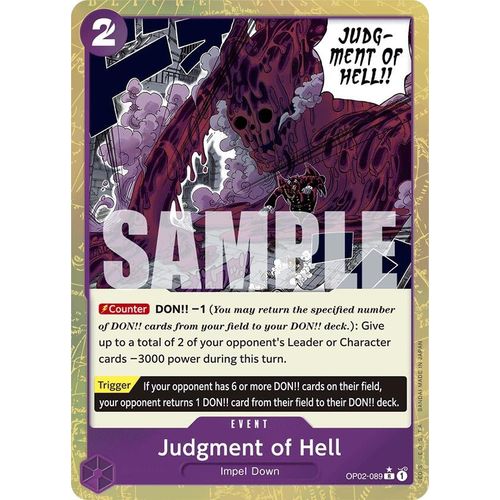 Judgment of Hell (Textured Foil) (OP02 - 089) [Premium Booster - The Best - ] - PokéBox Australia