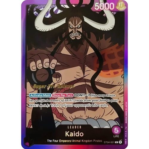 Kaido (001) (ST04 - 001) [Super Pre - Release Starter Deck 4: Animal Kingdom Pirates] - PokéBox Australia
