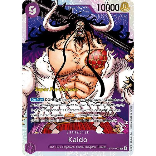 Kaido (003) (ST04 - 003) [Super Pre - Release Starter Deck 4: Animal Kingdom Pirates] - PokéBox Australia