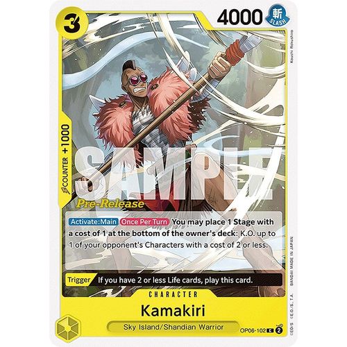 Kamakiri (OP06 - 102) [Wings of the Captain Pre - Release Cards] - PokéBox Australia