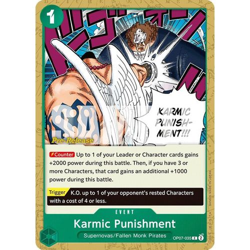 Karmic Punishment (OP07 - 035) [500 Years in the Future Pre - Release Cards] - PokéBox Australia