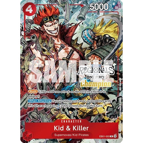 Kid & Killer (Online Regional Champion Card Set 2025 Vol.2) (EB01 - 003) (One Piece Promotion Cards) - PokéBox Australia