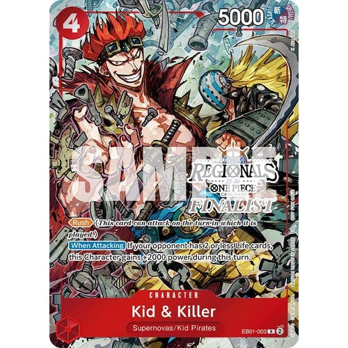 Kid & Killer (Online Regional Finalist Card Set 2025 Vol.2) (EB01 - 003) (One Piece Promotion Cards) - PokéBox Australia