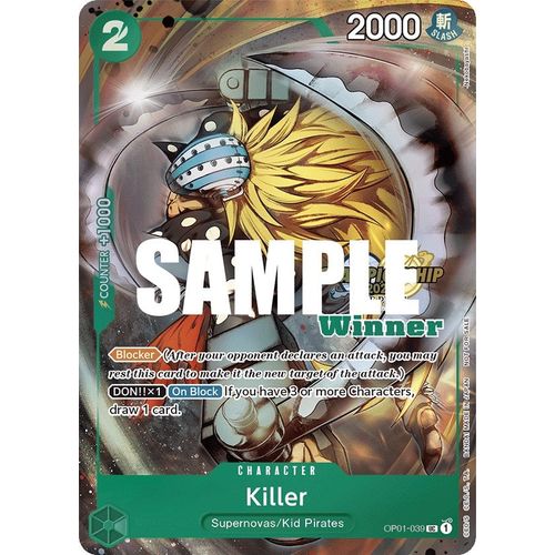 Killer (CS 2023 Top Players Pack) [Winner] (OP01 - 039) [One Piece Promotion Cards] - PokéBox Australia