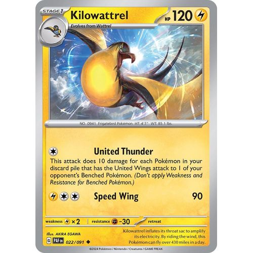 Kilowattrel (022/091) [SV: Paldean Fates] - PokéBox Australia