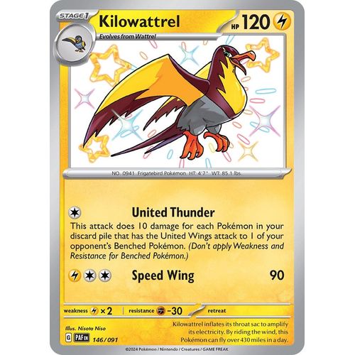 Kilowattrel (146/091) [SV: Paldean Fates] - PokéBox Australia