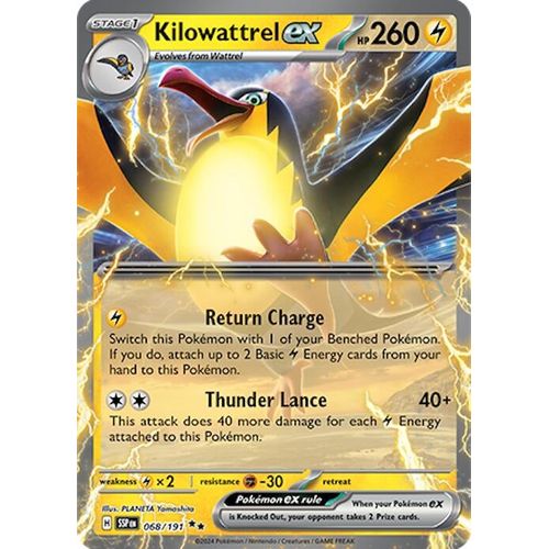 Kilowattrel ex (068/191) [SV08: Surging Sparks] - PokéBox Australia