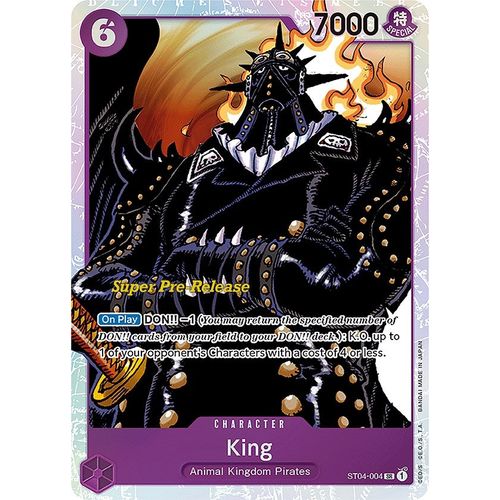 King (ST04 - 004) [Super Pre - Release Starter Deck 4: Animal Kingdom Pirates] - PokéBox Australia
