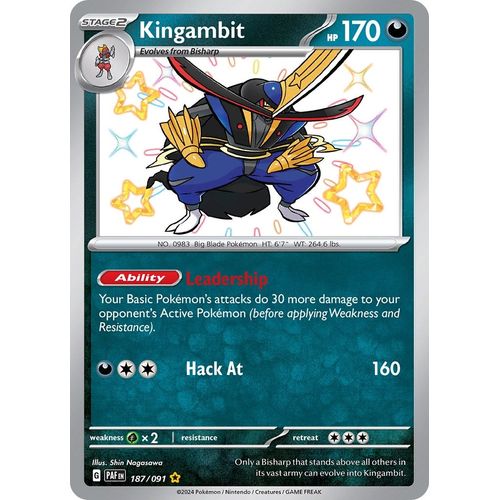 Kingambit (187/091) [SV: Paldean Fates] - PokéBox Australia