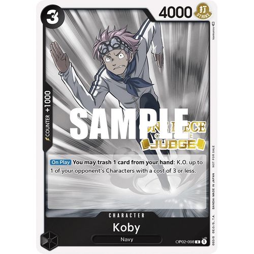 Koby (Judge) (OP02 - 098) [One Piece Promotion Cards] - PokéBox Australia