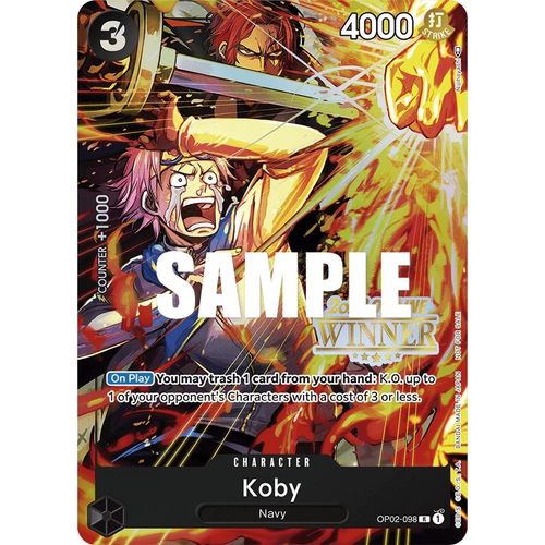 Koby (Offline Regional 2023) [Winner] (OP02 - 098) [One Piece Promotion Cards] - PokéBox Australia