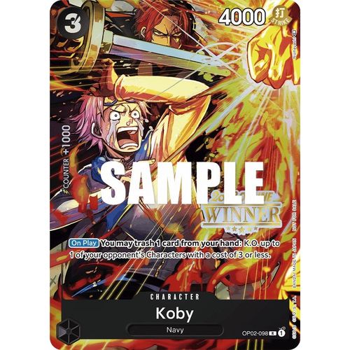 Koby (Online Regional 2023) [Winner] (OP02 - 098) [One Piece Promotion Cards] - PokéBox Australia