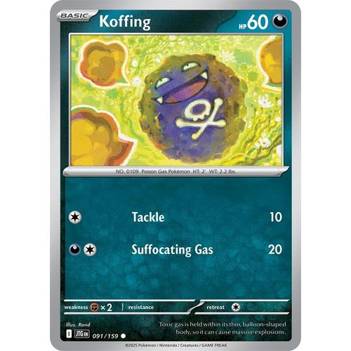 Koffing (091/159) (SV09: Journey Together) - PokéBox Australia