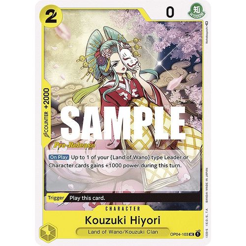 Kouzuki Hiyori (OP04 - 103) [Kingdoms of Intrigue Pre - Release Cards] - PokéBox Australia