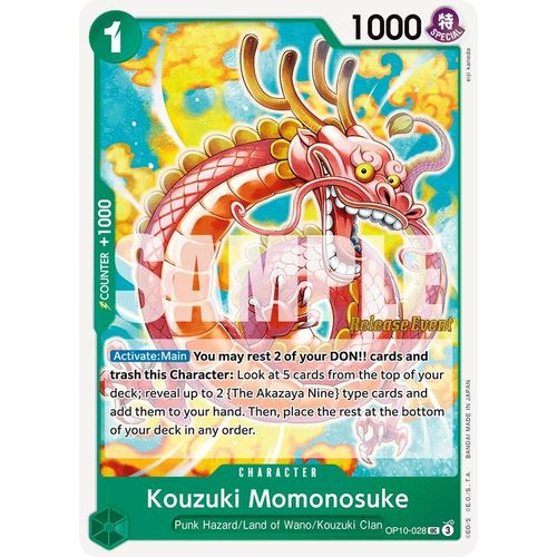 Kouzuki Momonosuke (028) (OP10 - 028) [Royal Blood Release Event Cards] - PokéBox Australia