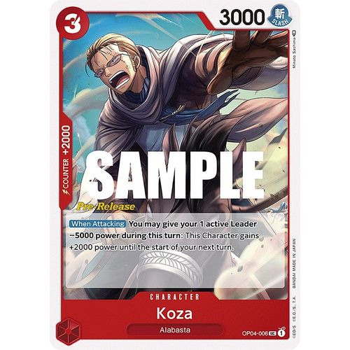 Koza (OP04 - 006) [Kingdoms of Intrigue Pre - Release Cards] - PokéBox Australia