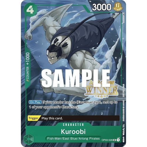 Kuroobi (Online Regional 2023) [Winner] (OP03 - 026) [One Piece Promotion Cards] - PokéBox Australia