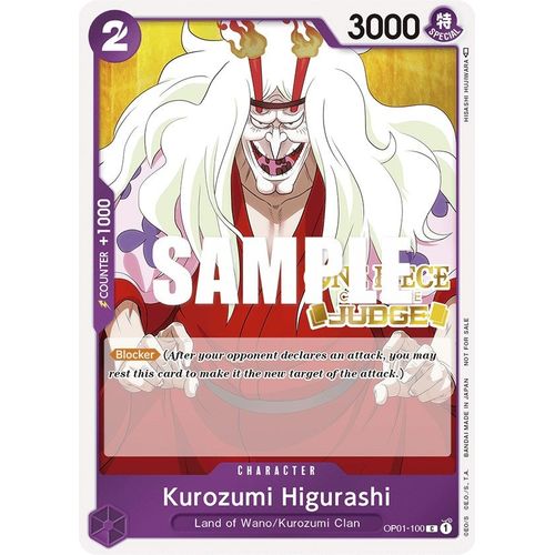 Kurozumi Higurashi (Judge) (OP01 - 100) [One Piece Promotion Cards] - PokéBox Australia