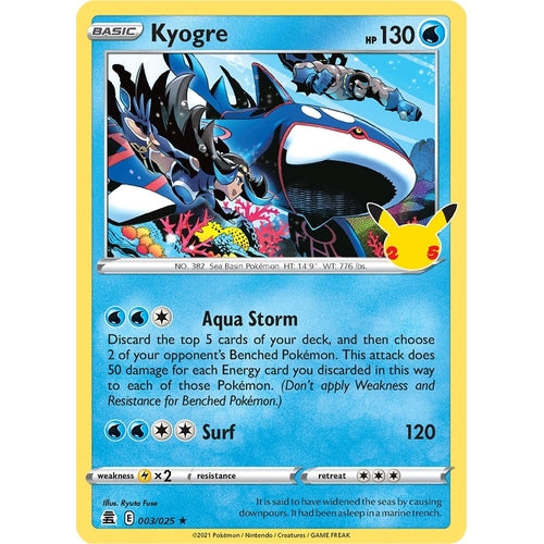 Kyogre (003/025) (Celebrations) - PokéBox Australia