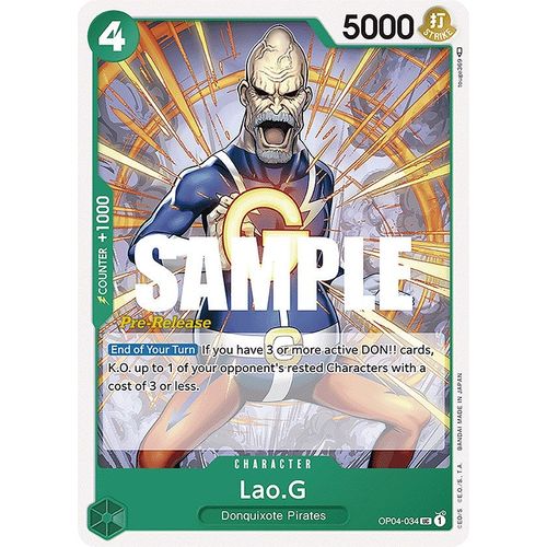 Lao.G (OP04 - 034) [Kingdoms of Intrigue Pre - Release Cards] - PokéBox Australia