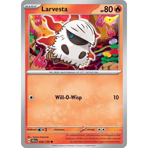 Larvesta (028/159) (SV09: Journey Together) - PokéBox Australia