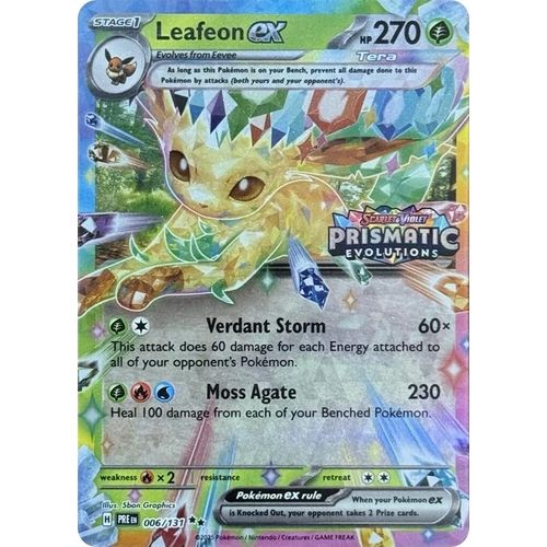 Leafeon ex - 006/131 (Prismatic Evolutions Stamp) (006/131) (Miscellaneous Cards & Products) - PokéBox Australia