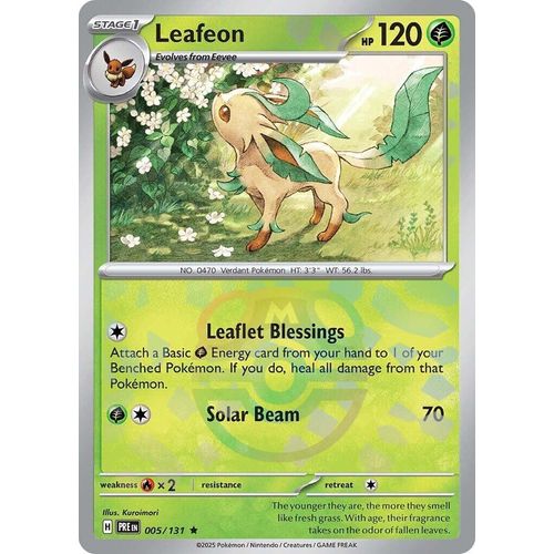 Leafeon (Master Ball Pattern) (005/131) [SV: Prismatic Evolutions] - PokéBox Australia