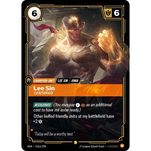 Lee Sin - Centered (Alternate Art) (151a/298) (Origins) - PokéBox Australia