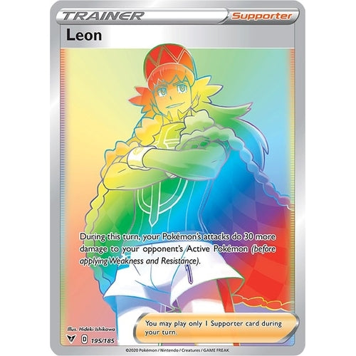 Leon (Secret) (195/185) (SWSH04: Vivid Voltage) - PokéBox Australia