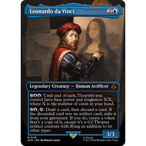 Leonardo da Vinci (Borderless) (118) [Universes Beyond: Assassin's Creed] - PokéBox Australia