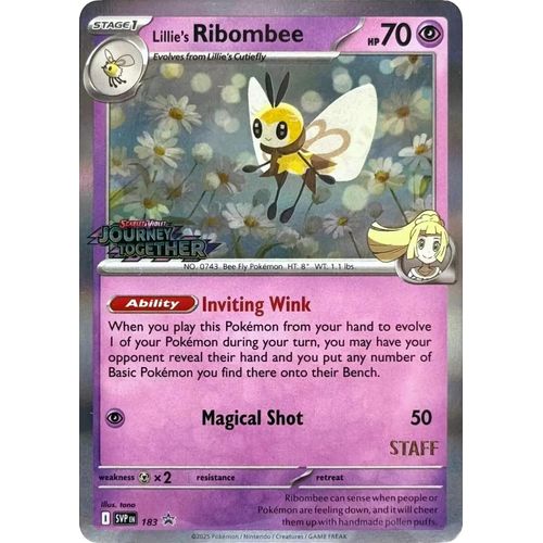 Lillie's Ribombee - 183 (Prerelease) [Staff] (183) (SV: Scarlet & Violet Promo Cards) - PokéBox Australia